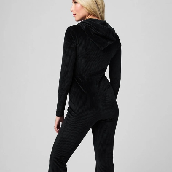 Fabletics Plush Rib Hooded Jumpsuit - Picture 2 of 6